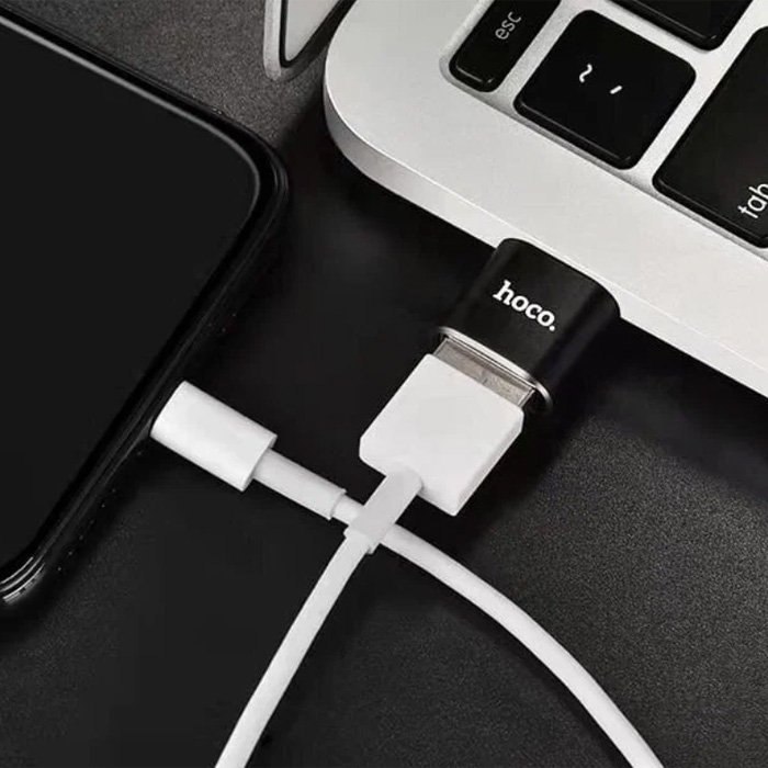 OTG адаптер HOCO UA5 Type-C to USB, чёрный