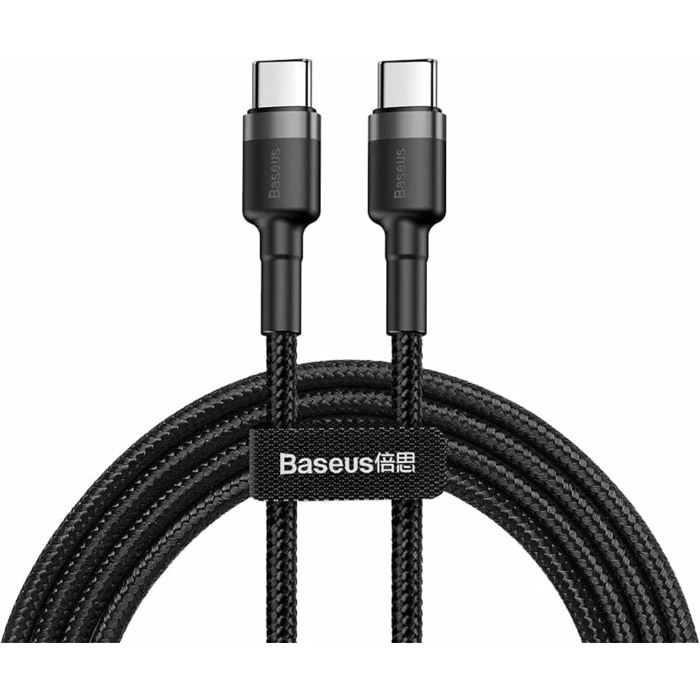 Кабель Baseus Cafule Cable Type-C - Type-C PD2.0 (1m), чёрный