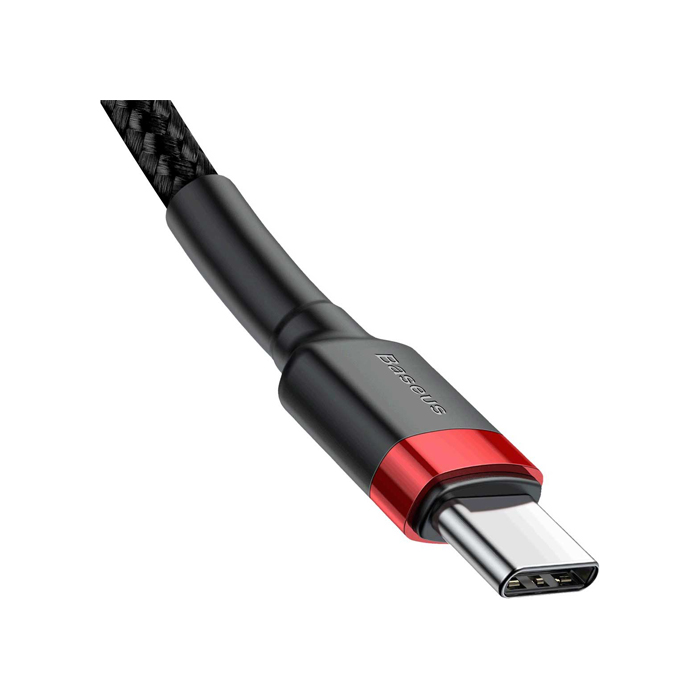 Кабель Baseus Cafule Cable Type-C - Type-C 60W (2m), красно-чёрный