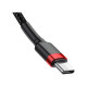 Кабель Baseus Cafule Cable Type-C - Type-C 60W (2m), красно-чёрный