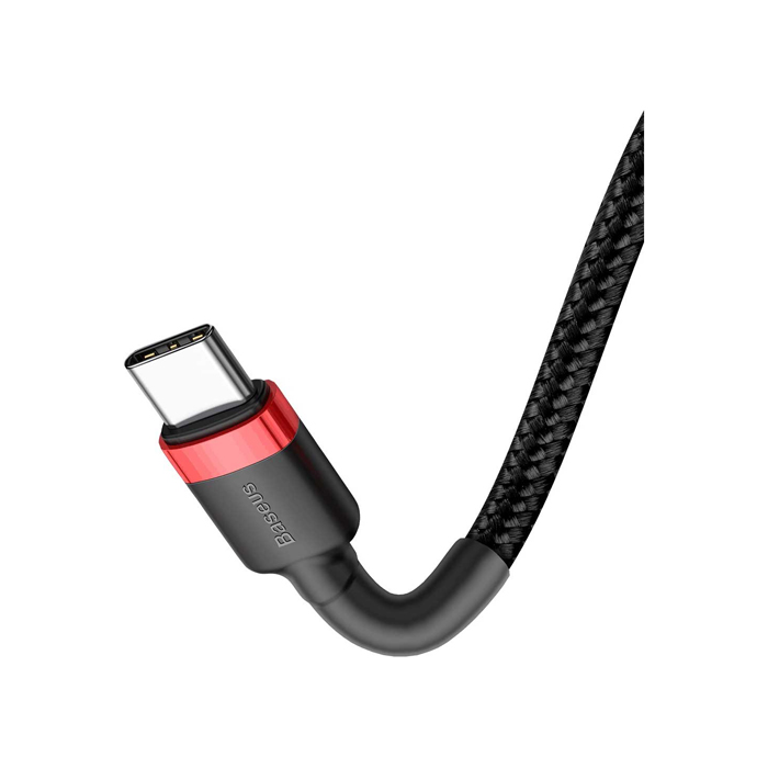 Кабель Baseus Cafule Cable Type-C - Type-C 60W (2m), красно-чёрный