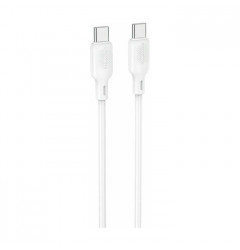 Кабель Borofone BX113 Lenny Type-C - Type-C 60W (1m), силикон, белый