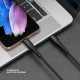 Кабель Deppa Armor Cable Type-C - Type-C 2.4A (1m), нейлон, чёрный
