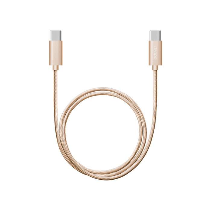Кабель Deppa Alum Cable USB Type-C - Type-C (1.2m), золотой