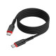 Кабель HOCO X59 Type-C - Type-C 3А - 60W (1m), плетёный, чёрный