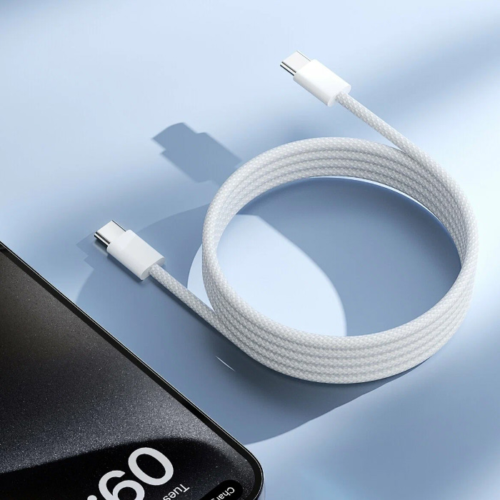 Кабель Joyroom S-A45 Ben Series Type-C - Type-C PD60 Вт (1.2 метра), нейлон, белый