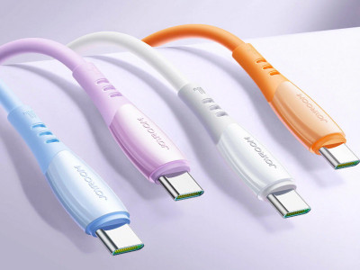 Кабель Joyroom S‑A59 Type‑C–Type‑C 60 Вт: быстрая зарядка и яркий оранжевый цвет