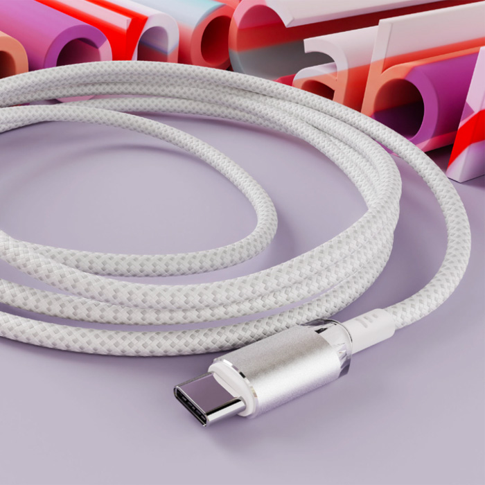 Кабель VLP Diamond Cable Type-C - Type-C 60W/3A (120 см) белый