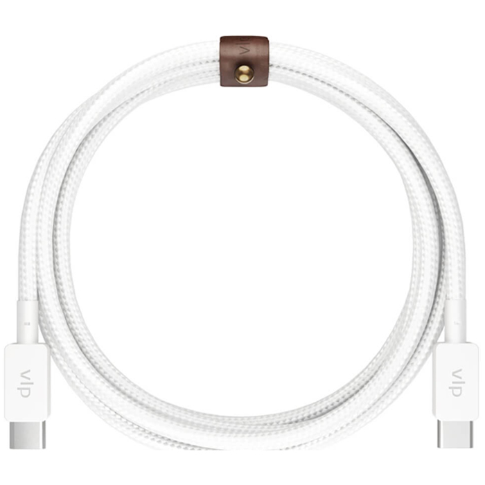 Кабель VLP Nylon Cable Type-C - Type-C 100W (120 сm), белый
