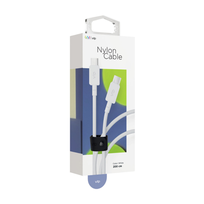 Кабель VLP Nylon Cable Type-C - Type-C 100W (120 сm), белый
