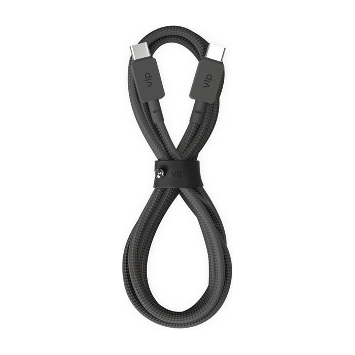 Кабель VLP Nylon Cable Type-C - Type-C 100W (120 сm), чёрный