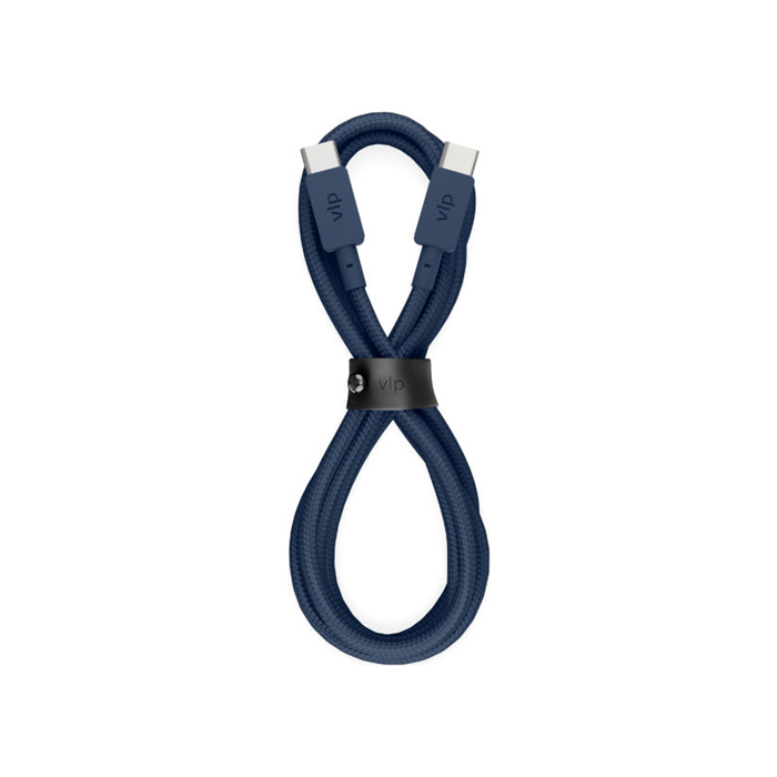 Кабель VLP Nylon Cable Fast Charger Type-C - Type-C (120 сm), синий