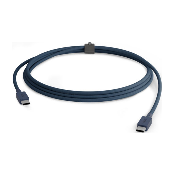Кабель VLP Nylon Cable Fast Charger Type-C - Type-C (120 сm), синий