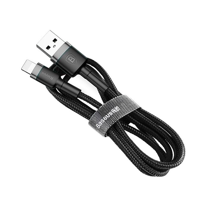 Кабель Baseus Cafule Cable USB Lightning (1m), чёрный с серым