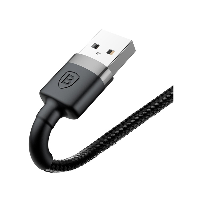 Кабель Baseus Cafule Cable USB Lightning (1m), чёрный с серым