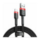 Кабель Baseus Cafule Series USB Lightning (1m), чёрный с красной вставкой