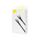 Кабель Baseus Glimmer Series USB Lightning (1m), плетёный, чёрный