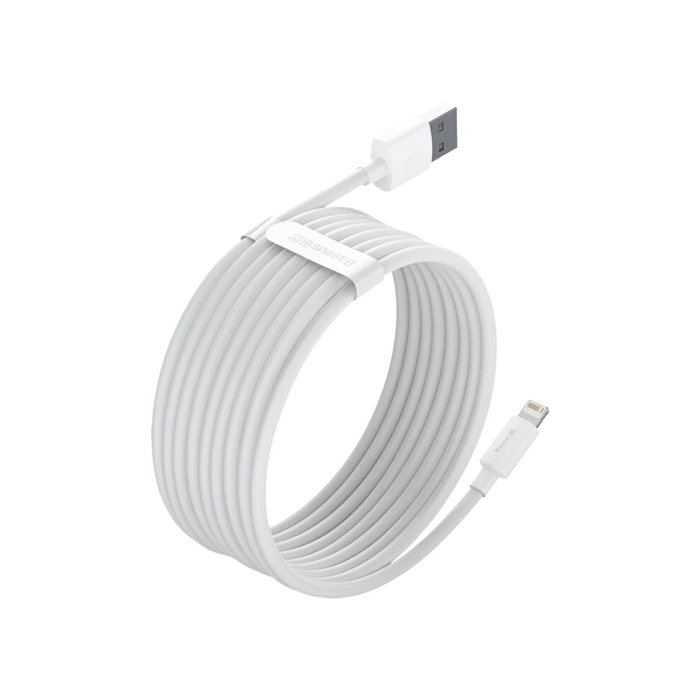 Комплект кабелей Baseus Data Cable Kit (2PCS/Set) USB Lightning (1.5m), белый