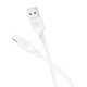 Кабель Borofone BX113 Lenny USB Lightning (1 метр), силикон, белый