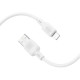 Кабель Borofone BX113 Lenny USB Lightning (1 метр), силикон, белый