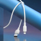 Кабель Borofone BX113 Lenny USB Lightning (1 метр), силикон, белый
