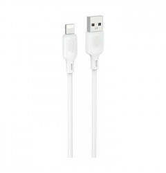 Кабель Borofone BX113 Lenny USB Lightning (1 метр), силикон, белый