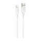 Кабель Borofone BX113 Lenny USB Lightning (1 метр), силикон, белый