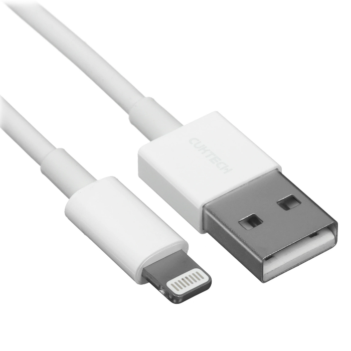 Кабель Cuktech AL813C USB Lightning (1 метр), белый