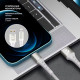 Кабель Deppa Armor Cable USB Lightning 2.4A (1 метр), нейлон, белый