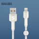 Кабель Deppa Elite Cable USB Lightning 2.4A (1 метр), нейлон, белый