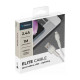 Кабель Deppa Elite Cable USB Lightning 2.4A (1 метр), нейлон, белый