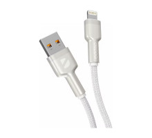 Кабель Deppa Elite Cable USB Lightning 2.4A (1 метр), нейлон, белый