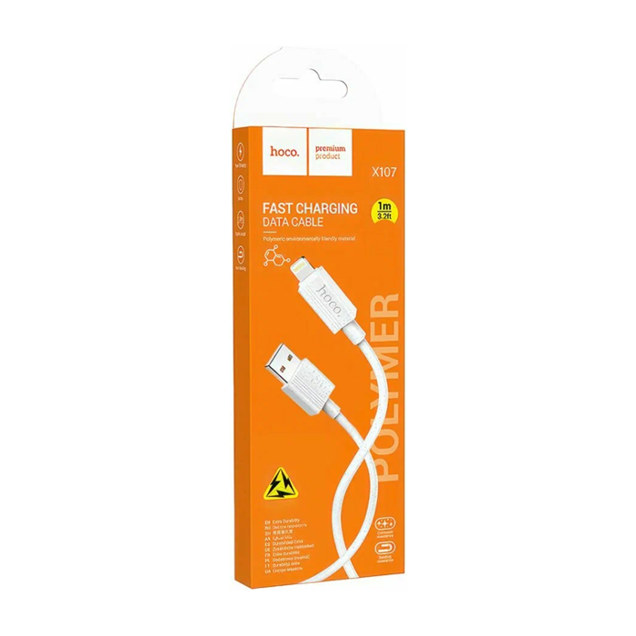 Кабель HOCO Favor X107 USB Lightning (1m), белый