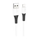 Кабель HOCO X82 Silicone USB Lightning (1m), силиконовый, белый