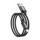 Кабель HOCO X89 Wind USB Lightning (1 метр), нейлон, чёрный