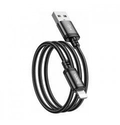Кабель HOCO X89 Wind USB Lightning (2 метра), нейлон, чёрный