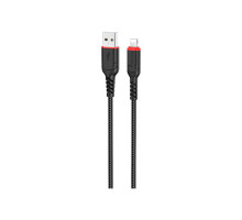 Кабель HOCO X59 Victory USB Lightning (1m), плетёный, чёрный