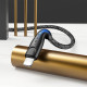 Кабель USAMS Braided USB Lightning (1 метр), тканевый, чёрный
