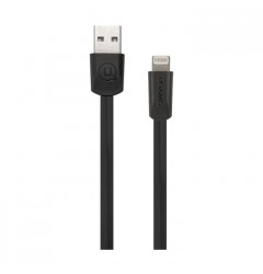 Кабель USAMS U2 USB Lightning (1.2 метра), плоский, чёрный