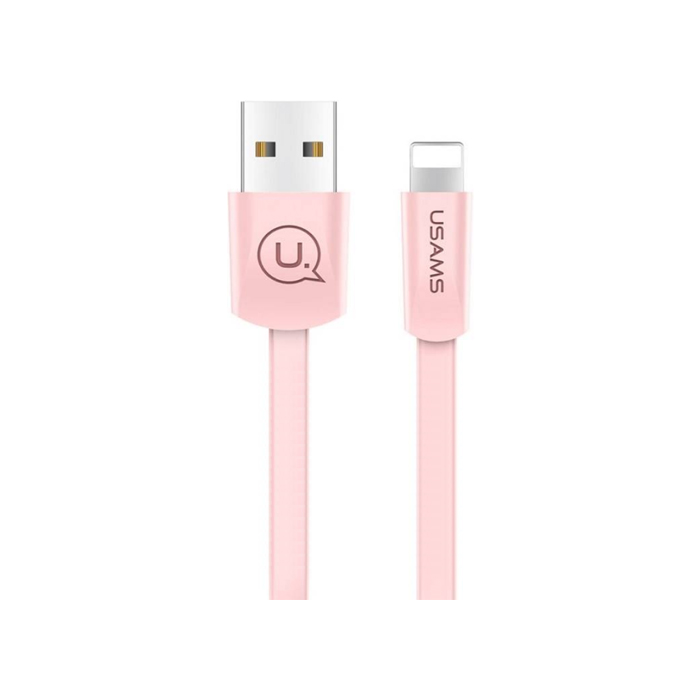 Кабель USAMS US-SJ199 U2 USB Lightning 2A (1.2m), розовый