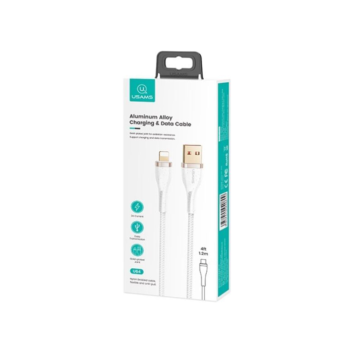 Кабель USAMS US-SJ487 U64 USB Lightning (1.2m), белый