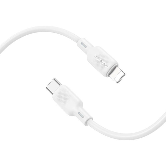 Кабель Borofone BX113 Lenny Type-C - Lightning (1 метр), силикон, белый
