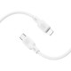 Кабель Borofone BX113 Lenny Type-C - Lightning (1 метр), силикон, белый