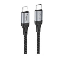 Кабель HOCO X102 Fresh Type-C - Lightning 27 Вт (1 метр), нейлон, чёрный