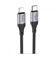Кабель HOCO X102 Fresh Type-C - Lightning 27 Вт (1 метр), нейлон, чёрный
