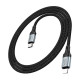 Кабель HOCO X102 Fresh Type-C - Lightning 27 Вт (1 метр), нейлон, чёрный