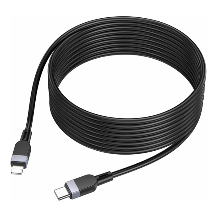 Кабель HOCO X109 Energy Type-C - Lightning 20W (1 метр), силиконовый, чёрный