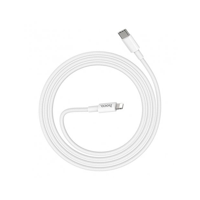 Кабель HOCO X56 New Original Type-C - Lightning (1m), плетёный, белый