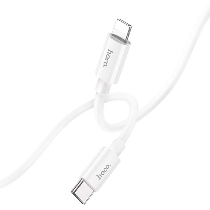 Кабель HOCO X87 Magic Silicone Type-C - Lightning 20W (1m), белый