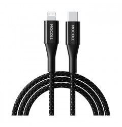 Кабель Mocoll Alfa Series MFi Type-C - Lightning (150сm), плетёный, чёрный